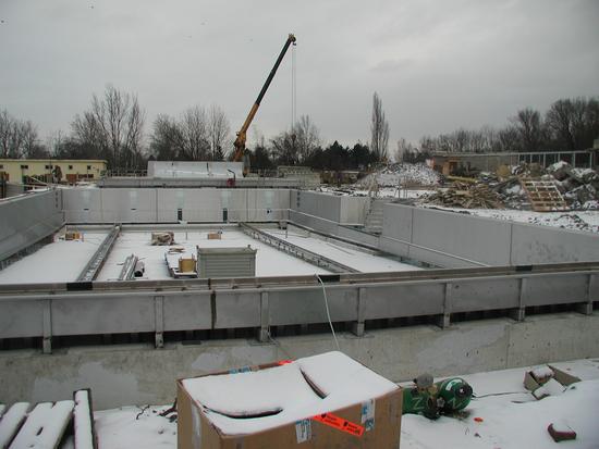 Baustelle im Winter